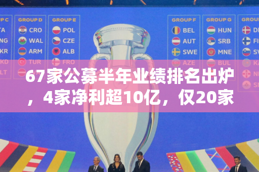 67家公募半年业绩排名出炉，4家净利超10亿，仅20家正增长，固收与指数基金明显助力