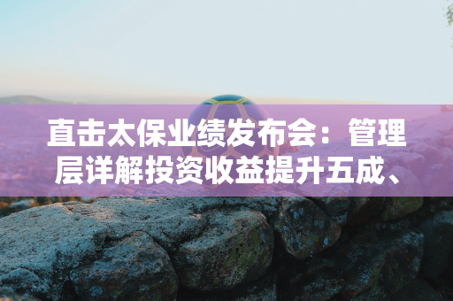 直击太保业绩发布会：管理层详解投资收益提升五成、新业务价值提升两成背后原因