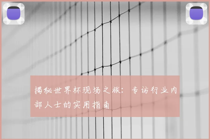 揭秘世界杯现场之旅:专访行业内部人士的实用指南