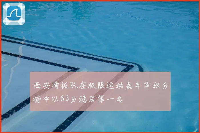 西安滑板队在极限运动嘉年华积分榜中以63分稳居第一名